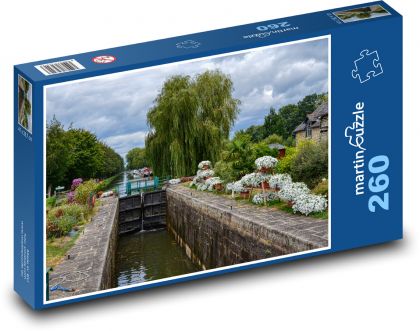 England - canal - Puzzle 260 pieces, size 41x28.7 cm 