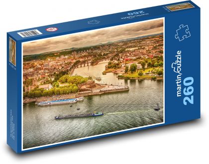 Německo - Koblenz - Puzzle 260 dílků, rozměr 41x28,7 cm