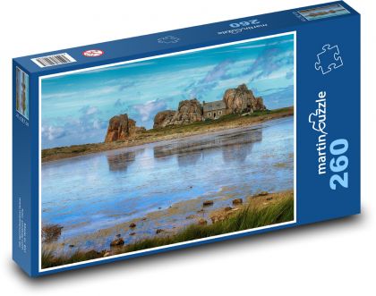 Bretaň - dům ve skalách - Puzzle 260 dílků, rozměr 41x28,7 cm