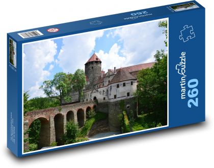 Hrad - středověk, opevnění - Puzzle 260 dílků, rozměr 41x28,7 cm