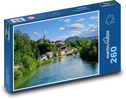 Řeka - město, příroda - Puzzle 260 dílků, rozměr 41x28,7 cm