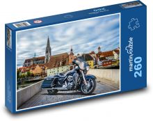 Motorcycle - Harley Davidson, bridge Puzzle 260 pieces - 41 x 28.7 cm 