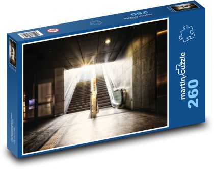 Metro - escalator, underground - Puzzle 260 pieces, size 41x28.7 cm 