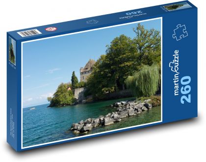 Jezero - hrad, krajina - Puzzle 260 dílků, rozměr 41x28,7 cm