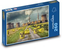 Jadrový odpad - elektráreň, komíny Puzzle 260 dielikov - 41 x 28,7 cm 