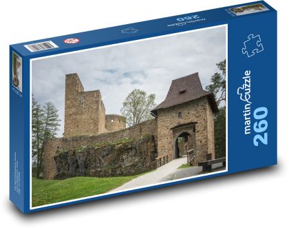 Velhartice - pevnost, středoveký hrad  - Puzzle 260 dílků, rozměr 41x28,7 cm