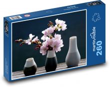 Cherry blossoms - branches in vase, plant Puzzle 260 pieces - 41 x 28.7 cm 