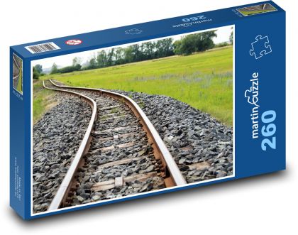 Railway track - rails, railways - Puzzle 260 pieces, size 41x28.7 cm 