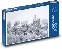 Zamek - zima, śnieg Puzzle 260 elementów - 41x28,7 cm