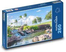 Hawaii - Waterfall, Oahu Puzzle 260 pieces - 41 x 28.7 cm 