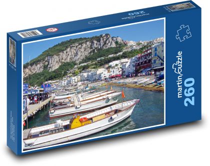 Itálie - Capri, přístav - Puzzle 260 dílků, rozměr 41x28,7 cm