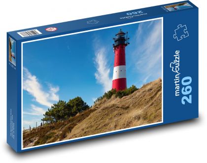 Ostrov Sylt - maják, Hörnum - Puzzle 260 dílků, rozměr 41x28,7 cm