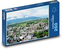 Lichtenštajnsko - mesto, Európa Puzzle 260 dielikov - 41 x 28,7 cm 