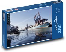 Kontener - Hamburg, port Puzzle 260 elementów - 41x28,7 cm