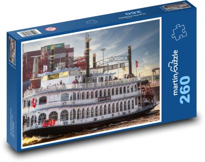 Loď - Hamburg, Německo - Puzzle 260 dílků, rozměr 41x28,7 cm