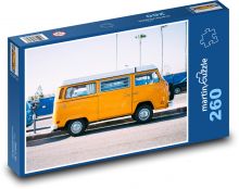 Žlutá dodávka - auto, zaparkované Puzzle 260 - 41x28,7 cm