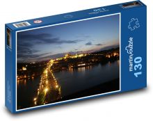 Noční Praha - Česká republika Puzzle 130 dílků - 28,7 x 20 cm