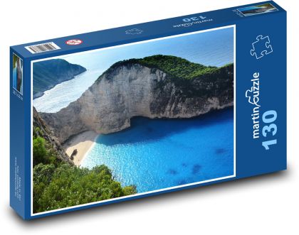 Řecko - Navagio pláž - Puzzle 130 dílků, rozměr 28,7x20 cm