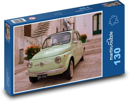 Auto - Fiat 500 - Puzzle 130 dielikov, rozmer 28,7x20 cm 