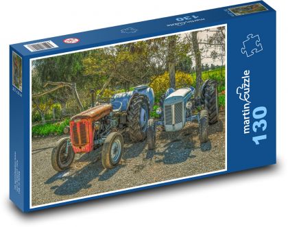 Old tractors - Puzzle 130 pieces, size 28.7x20 cm 