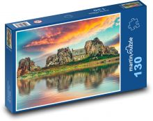 Dům u jezera Puzzle 130 dílků - 28,7 x 20 cm