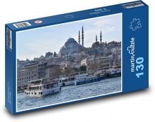 Istanbul - mešita, řeka Puzzle 130 dílků - 28,7 x 20 cm