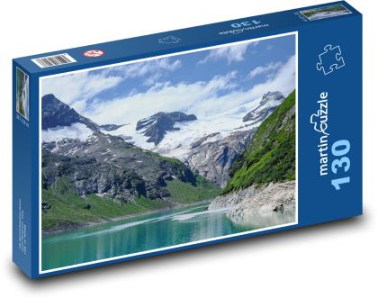 Horské pásmo - Jezero Bergsee - Puzzle 130 dílků, rozměr 28,7x20 cm