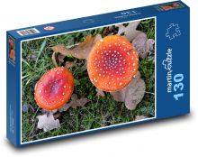 Muchomor - grzyby, jesień Puzzle 130 elementów - 28,7x20 cm