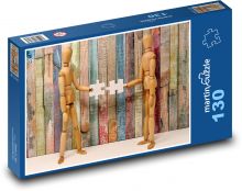 Tímová práca - ruka v ruke Puzzle 130 dielikov - 28,7 x 20 cm 