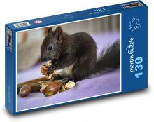 Squirrel - rodent, food Puzzle 130 pieces - 28.7 x 20 cm 