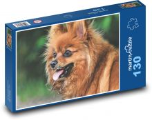 Dwarf Spitz - dog, pet Puzzle 130 pieces - 28.7 x 20 cm 