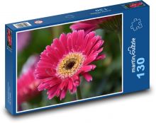 Kwiat - gerbera, kwiat Puzzle 130 elementów - 28,7x20 cm