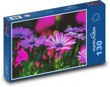 Kopretina - violet flower, garden Puzzle 130 pieces - 28.7 x 20 cm 