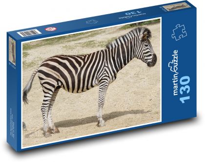 Zebra - zvíře, Afrika  - Puzzle 130 dílků, rozměr 28,7x20 cm