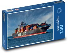 Container ship - cargo, transport Puzzle 130 pieces - 28.7 x 20 cm 