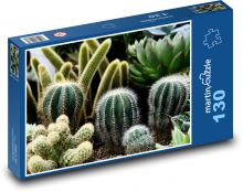 Cacti - house plants, flowers Puzzle 130 pieces - 28.7 x 20 cm 