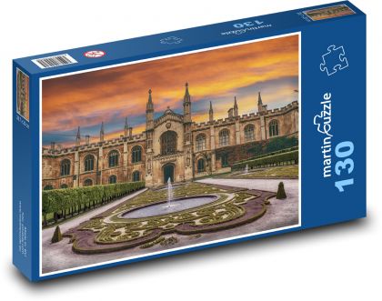 Palace - ornamental garden, natural wallpaper - Puzzle 130 pieces, size 28.7x20 cm 