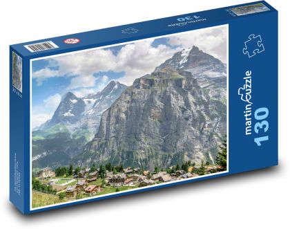 Szwajcaria - Oberland Berneński - Puzzle 130 elementów, rozmiar 28,7x20 cm