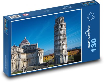 Itálie - Pisa, šikmá věž - Puzzle 130 dílků, rozměr 28,7x20 cm