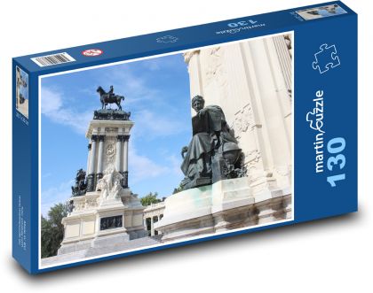 Spain - Madrid, statue - Puzzle 130 pieces, size 28.7x20 cm 