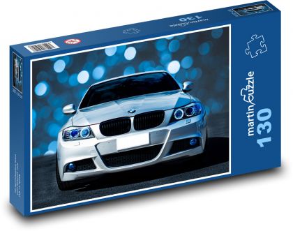 BMW řady 3 - auto, vozidlo - Puzzle 130 dílků, rozměr 28,7x20 cm