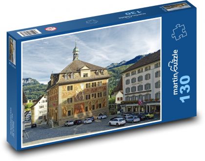 Švýcarsko - stará radnice - Puzzle 130 dílků, rozměr 28,7x20 cm