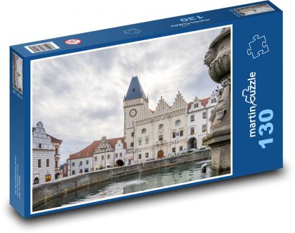 Tábor - kašna, Česká republika - Puzzle 130 dílků, rozměr 28,7x20 cm