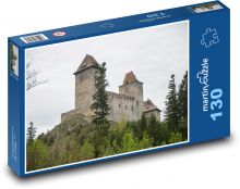Hrad Kašperk - středověká pevnost, zámek Puzzle 130 dílků - 28,7 x 20 cm