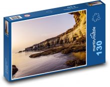 Coast by the sea - reef, Cyprus Puzzle 130 pieces - 28.7 x 20 cm 