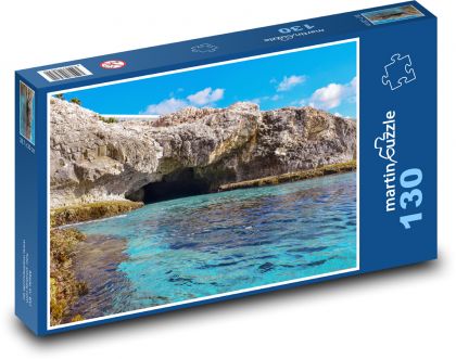 Sea cave - cliffs, rock formations - Puzzle 130 pieces, size 28.7x20 cm 