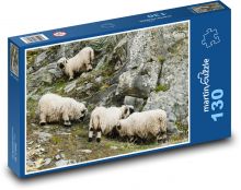 Ovce - dobytok, skaly Puzzle 130 dielikov - 28,7 x 20 cm 