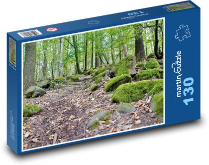 Path - forest, moss - Puzzle 130 pieces, size 28.7x20 cm 