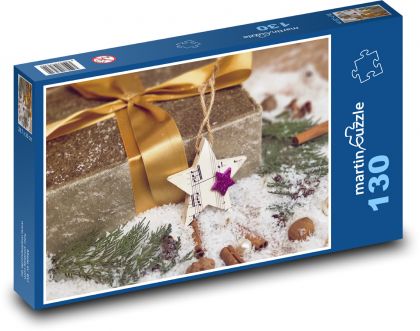 Christmas Star - Snow, Gift - Puzzle 130 pieces, size 28.7x20 cm 