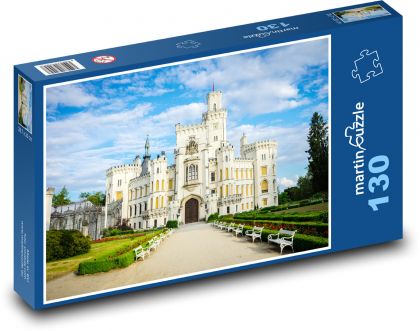 Hluboká - Česká republika, zámok - Puzzle 130 dielikov, rozmer 28,7x20 cm 